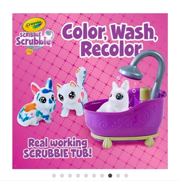 Crayola Scribble Scrubbie Pets Bath Tub Set New - Picture 7 of 11